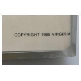 1988 Pencil Signed Virginia Fouche "Joggling Board" Print In Acrylic Frame 11" x 14"