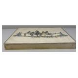 1988 Pencil Signed Virginia Fouche "Joggling Board" Print In Acrylic Frame 11" x 14"