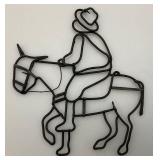 Misc Vintage Collectible Metal Items Including Popcorn Cooker, Horseshoe Puzzle And More