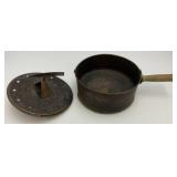 Misc Vintage Collectible Metal Items Including Popcorn Cooker, Horseshoe Puzzle And More
