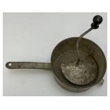 Misc Vintage Collectible Metal Items Including Popcorn Cooker, Horseshoe Puzzle And More