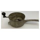 Misc Vintage Collectible Metal Items Including Popcorn Cooker, Horseshoe Puzzle And More