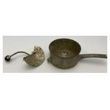 Misc Vintage Collectible Metal Items Including Popcorn Cooker, Horseshoe Puzzle And More