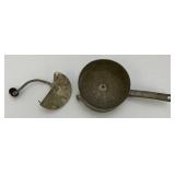 Misc Vintage Collectible Metal Items Including Popcorn Cooker, Horseshoe Puzzle And More