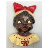 Two Vintage Carnival Chalkware Wall Hangings