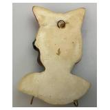 Two Vintage Carnival Chalkware Wall Hangings