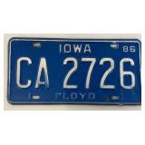 Vintage License Plates Including 1968 Minnesota License Plate With Original Tab From 1969 & Iowa And Texas