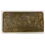 Vintage License Plates Including 1968 Minnesota License Plate With Original Tab From 1969 & Iowa And Texas