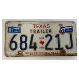 Vintage License Plates Including 1968 Minnesota License Plate With Original Tab From 1969 & Iowa And Texas