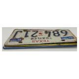 Vintage License Plates Including 1968 Minnesota License Plate With Original Tab From 1969 & Iowa And Texas