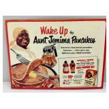 Vintage 11" x 16" Metal Aunt Jemima Pancakes Sign (VERY COOL)