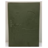 Vintage Embossed Metal 9 1/2" x 13 1/2" SAMBO Chocolate Malted Milk Sign