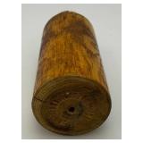 Antique Wooden Gun Powder Bottle 1 1/4" x 4 3/8" With Original Cork