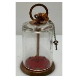 Vintage Collectible Banks Including Little Eli Pickled Shrimp Advertisement Bank & Glass And Copper Bank With original Lock And Key 6"