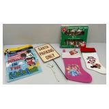 Misc. Vintage Christmas Items And Collectibles  Including Mickey Mouse, Cinderella And More