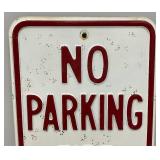 Heavy Metal Embossed No Parking Fire Lane Sign 12" x 18"