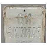 Heavy Metal Embossed No Parking Fire Lane Sign 12" x 18"