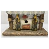 Vintage Coca Cola Adorned Folk Art Bird House 12" x 12" x 7"