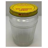 Vintage Glass Barrel Herring Jar/Jumbo Storage Jar With Original Lid