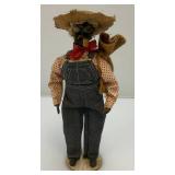 Vintage Dried Apple Head Folk Art Figures 7" And 10"