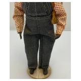 Vintage Dried Apple Head Folk Art Figures 7" And 10"