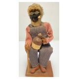 Vintage Dried Apple Head Folk Art Figures 7" And 10"