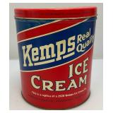 Misc.. Vintage Advertisement Tins Including KEMPS Ice Cream, Red Dot Popcorn And More