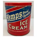 Misc.. Vintage Advertisement Tins Including KEMPS Ice Cream, Red Dot Popcorn And More