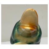 Vintage ROYAL Windsor Ceramic Mallard Duck With Foil Label9 1/2" H x 10 1/2" L x 4 1/2" W (Crazing Present In Clear Coat) Tip Of Beak Repaired