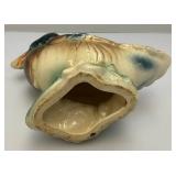 Vintage ROYAL Windsor Ceramic Mallard Duck With Foil Label9 1/2" H x 10 1/2" L x 4 1/2" W (Crazing Present In Clear Coat) Tip Of Beak Repaired