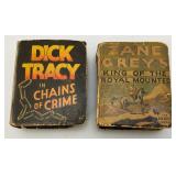 VIntage Books Including DICK TRACY, Zane Grey And More