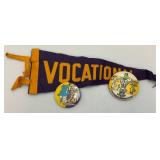 Group Of Vintage Minneapolis Vocational High School Felt Collectibles