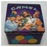 Vintage Collectible Joe Camel Poker Chip And Playing Card Set In Original Tin