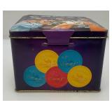 Vintage Collectible Joe Camel Poker Chip And Playing Card Set In Original Tin