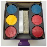Vintage Collectible Joe Camel Poker Chip And Playing Card Set In Original Tin
