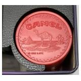 Vintage Collectible Joe Camel Poker Chip And Playing Card Set In Original Tin