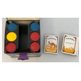 Vintage Collectible Joe Camel Poker Chip And Playing Card Set In Original Tin