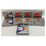 New Old Stock 10 Packs 3M 5 1/4" Double Sided Density Floppy Diskettes And Sony Diskettes (All Factory Sealed)