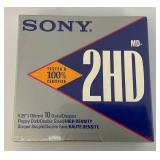 New Old Stock 10 Packs 3M 5 1/4" Double Sided Density Floppy Diskettes And Sony Diskettes (All Factory Sealed)