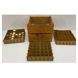 Vintage Wooden Egg Crate And Wash Boards With Advertisement