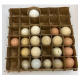 Vintage Wooden Egg Crate And Wash Boards With Advertisement