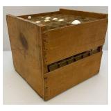 Vintage Wooden Egg Crate And Wash Boards With Advertisement