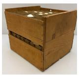 Vintage Wooden Egg Crate And Wash Boards With Advertisement