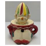 Vintage Japan Ceramic Clown Reamer Juicer Pitcher