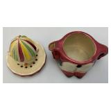 Vintage Japan Ceramic Clown Reamer Juicer Pitcher