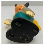 1978 Gabriel Mickey Mouse Wind Up Mechanical Toy Clear With Gears 9" (WORKS)