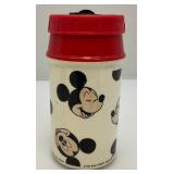 RARE Vintage Alladin Mickey Mouse Head Lunchbox With Thermos