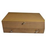 Vintage Holes & Edwards Deep Silverplated Silverware Set in a Wooden Case