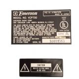 Emerson -  Vintage AV-VCR Recording Set model number VCP700