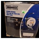 Roughneck - Spring-Rewind Fuel and Oil Hose Reel, 3/4in. x 25ft. NBR Rubber Hose, 1250 PSI | Model 28811